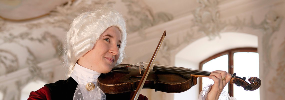 Mozart mit Geige